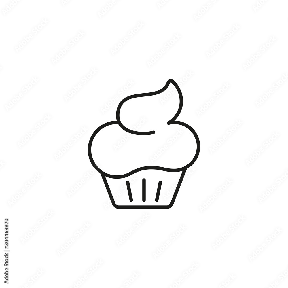 Cupcake line icon. Vector Cupcake line icon. Vector