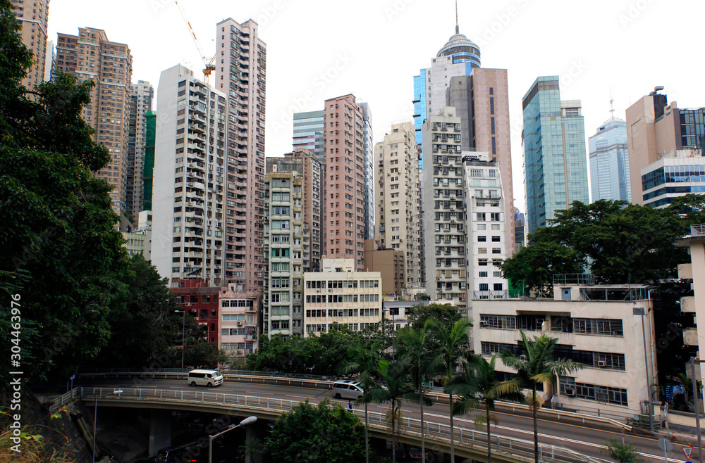 Fototapeta premium Hong Kong wieżowce