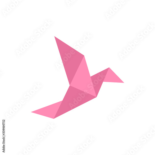 Origami bird. Origami birds vector pack. Origami birds vector set.