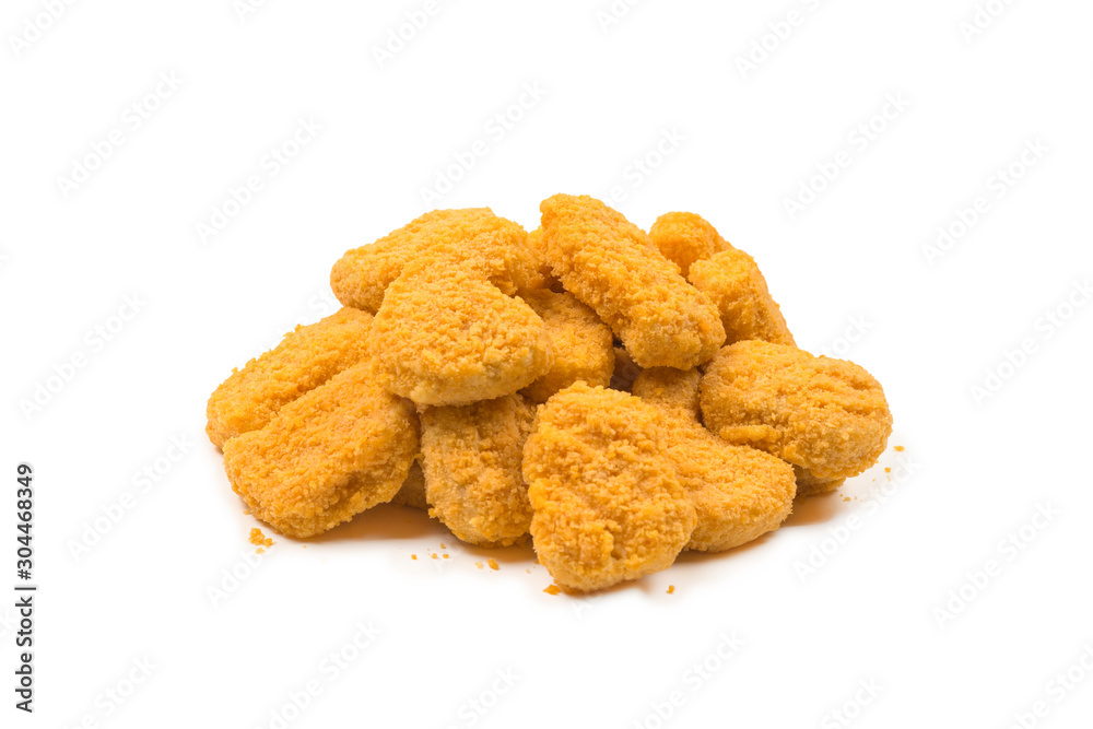 Nuggets isolated on a white background. Nuggets isolated on a white background.