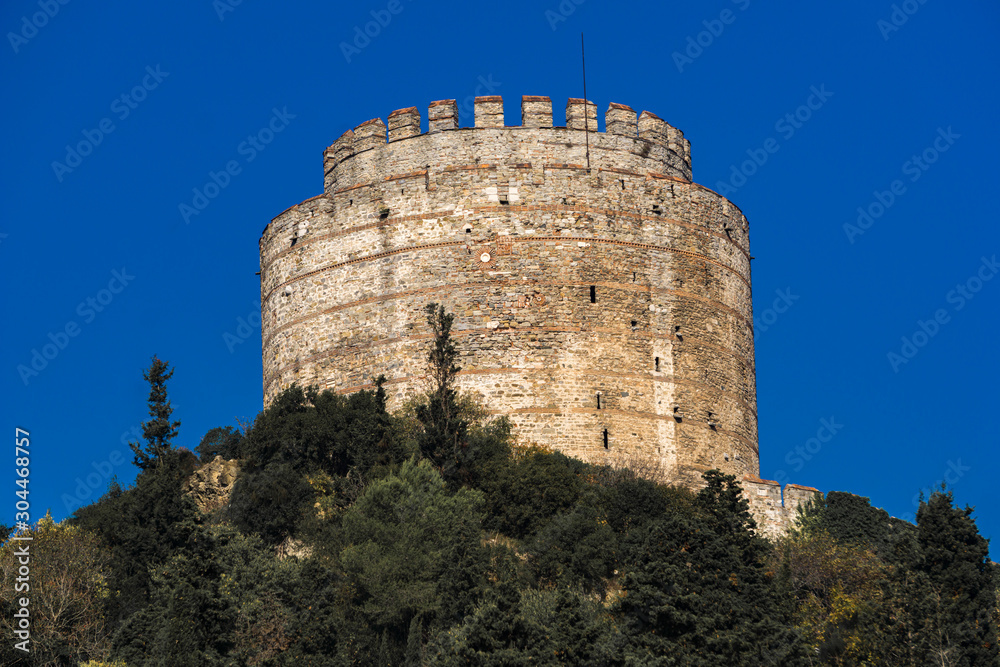 Rumelian Castle on the European banks of the Bosphorus in Istanbul, Turkey