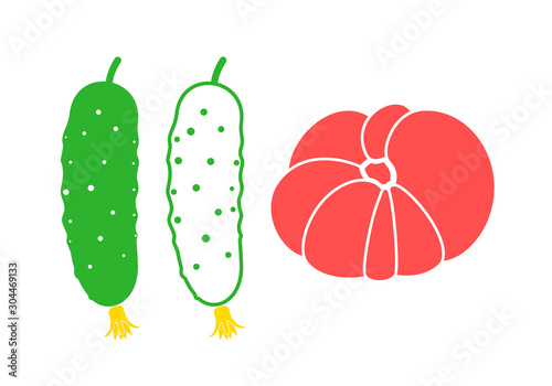 Cucumber logo. Isolated cucumber on white background