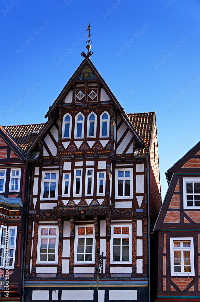 Medieval half-timber house in Celle, Germany. Medieval half-timber house in Celle, Germany.