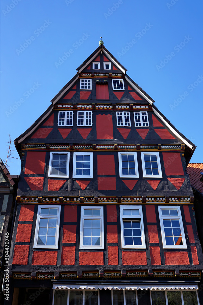 Medieval half-timber house in Celle, Germany.