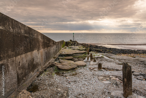 Clouds over the Irish Sea, seen from the walls of the Marina in Harrington, Cumbria, England, UK photo