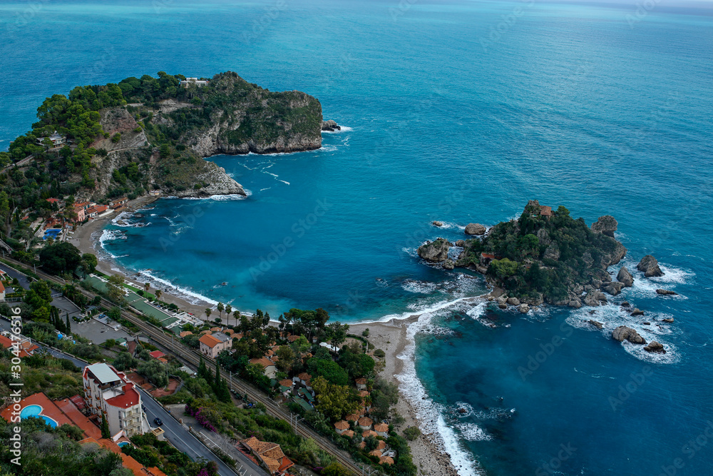 beautiful Isola Bella, small island in Mazzaro near Taormina, Sicily