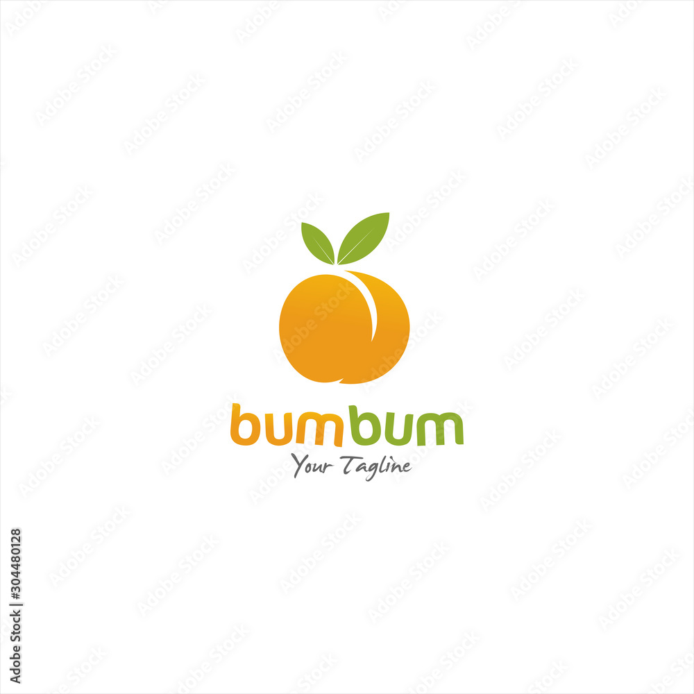 booty Logo Design Vector Illustration Template Idea