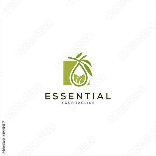 Essential Oil Logo design template