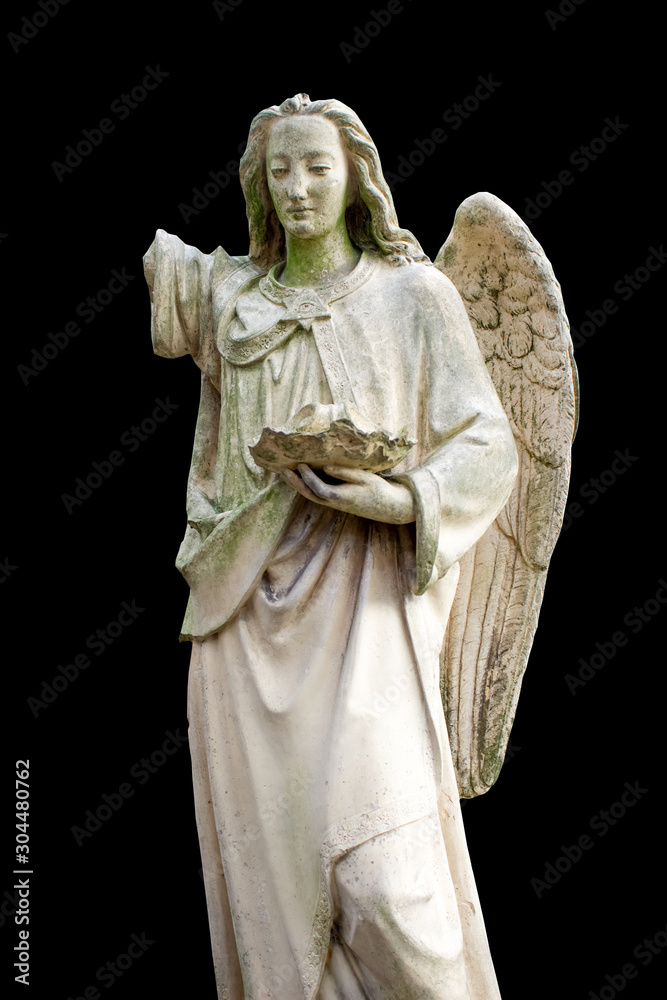 Woman angel with a look of mercy. Good and evil