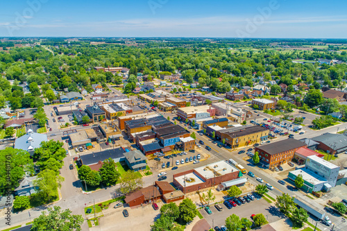 Small Town Indiana Aerial View - Nappanee, Indiana