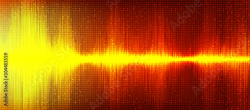 Orange Digital Sound Wave Background,technology and earthquake wave concept,design for music industry,Vector,Illustration.