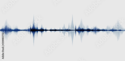 Digital Sound Wave on white Background,technology and earthquake wave diagram and .Moving heart concept,design for music studio and science,Vector Illustration.