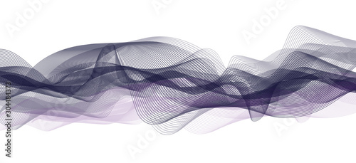 Dark Purple Digital Sound Wave on White background,design for music studio and science,Vector Illustration.
