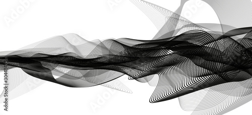 Modern black and white Sound Wave background,Earthquake wave diagram concept; design for education and science; Vector Illustration.