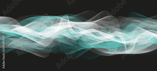 Abstract Light Blue and white Sound Wave background,Earthquake wave diagram concept; design for education and science; Vector Illustration.