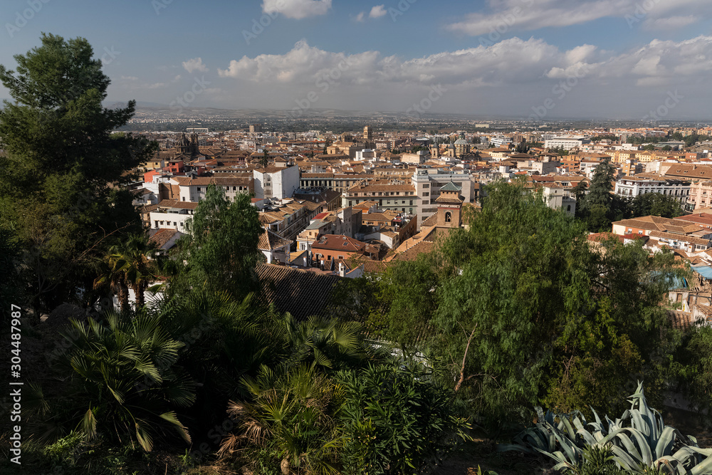 Granada, Spanien, Uebersicht, von Mirador de la Lona aus gesehen 