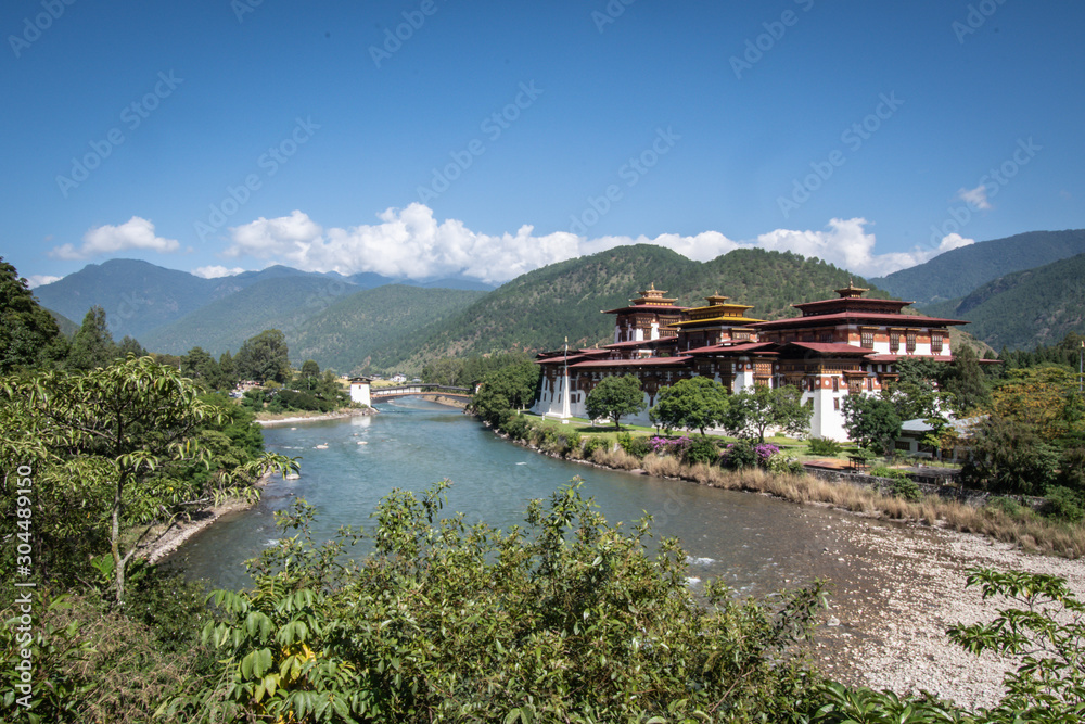 Punakha Dzong Fortness in Bhutan