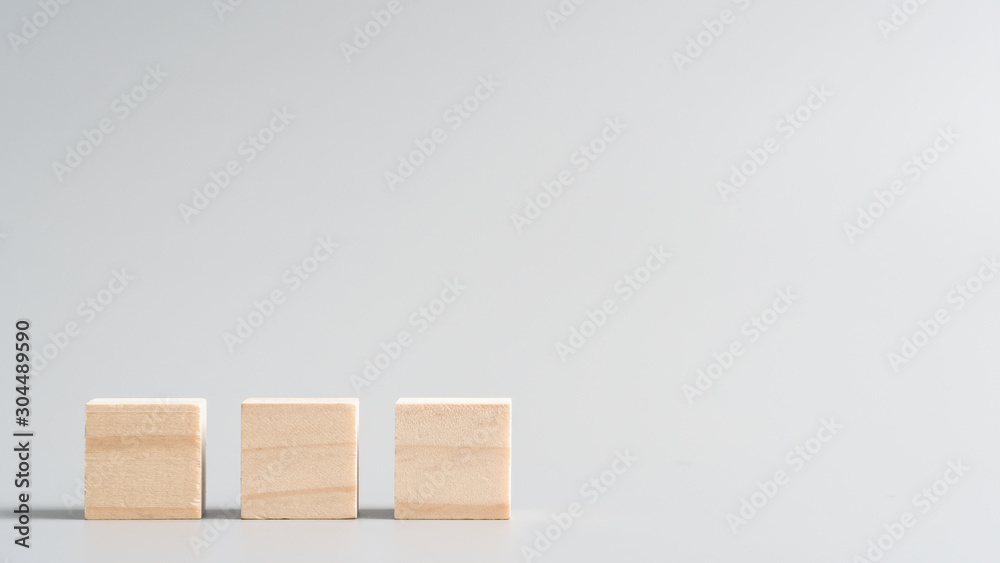 3 blank wood cube mock up in horizontal shape on isolated background for create letter or symbol, business, banner, advertising concept, banner size with copy space 3 blank wood cube mock up in horizontal shape on isolated background for create letter or symbol, business, banner, advertising concept, banner size with copy space