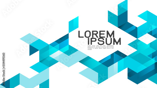 Abstract gradient mixed geometric template and modern overlapping on white background. Vector illustration