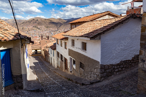 Panorama of the city of Cusco, Peru.