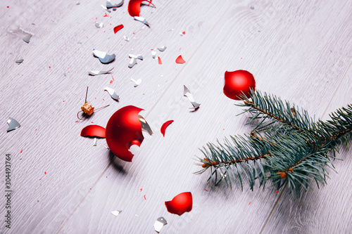 Broken christmas ball