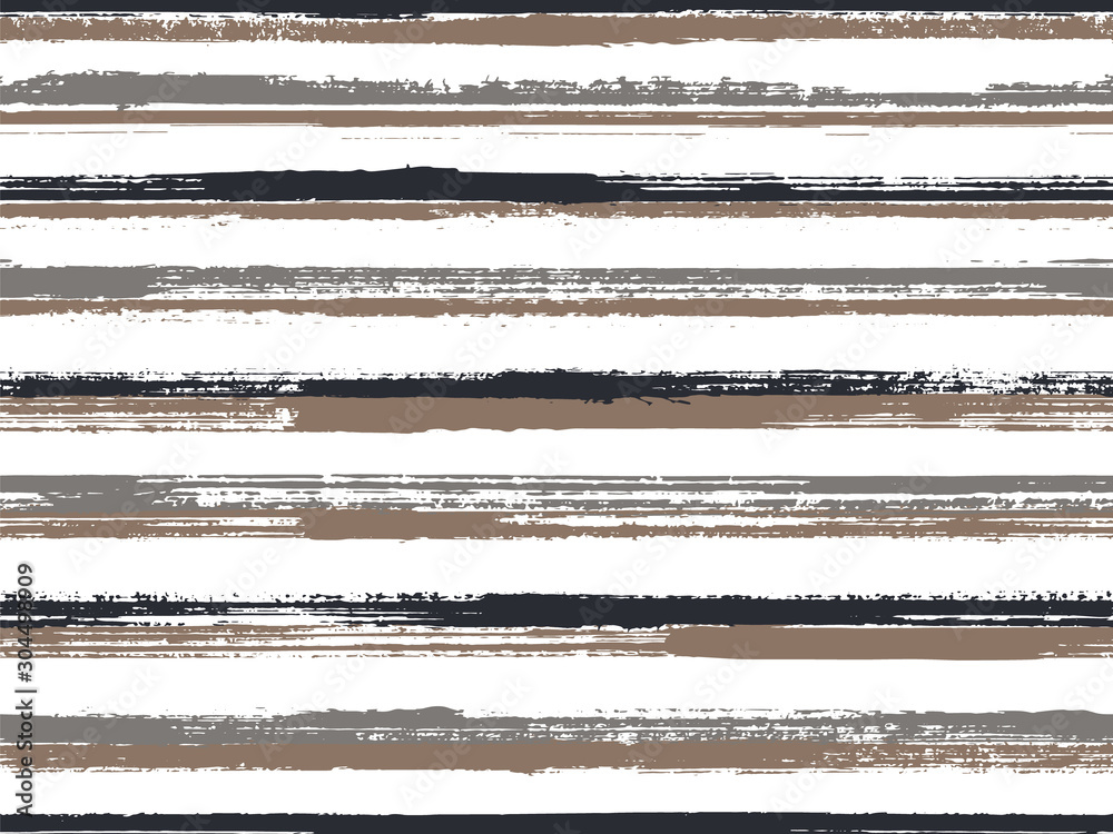 Hand drawn paint stripes fabric print seamless vector.