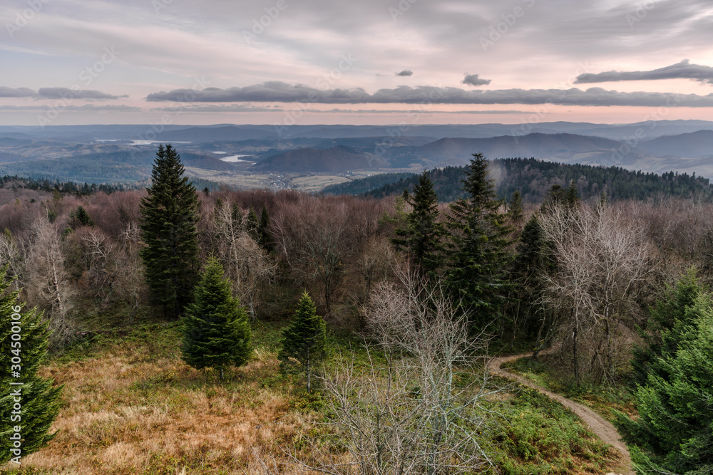 Bieszczady Mountains in the autumn mood.