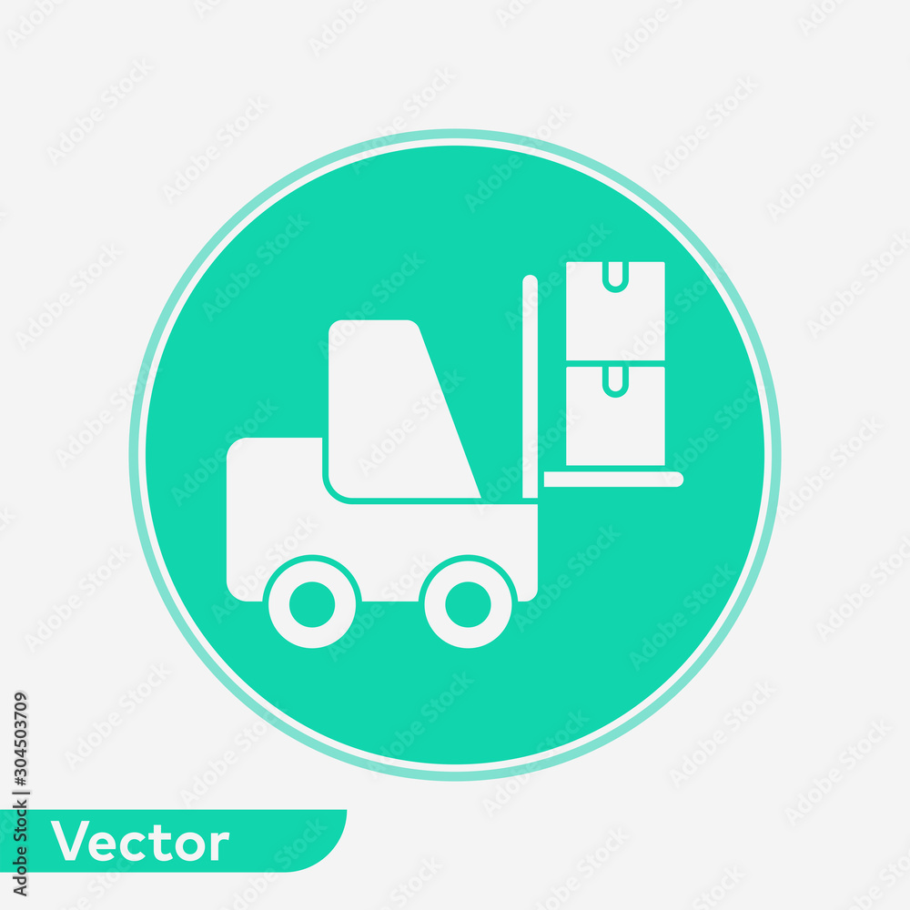Forklift vector icon sign symbol