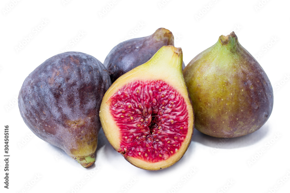 fresh natural figs isolated on white background fresh natural figs isolated on white background