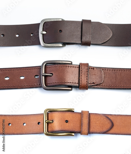  leather belt isolated on white