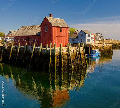 Golden light on Rockport Harbor