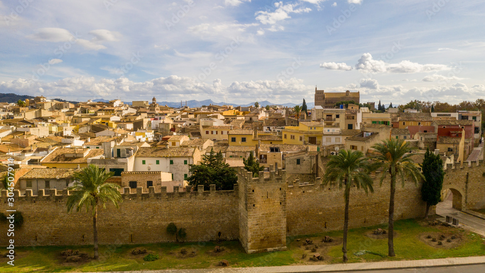 old town Alcudia from the heights, Majorca Spain old town Alcudia from the heights, Majorca Spain