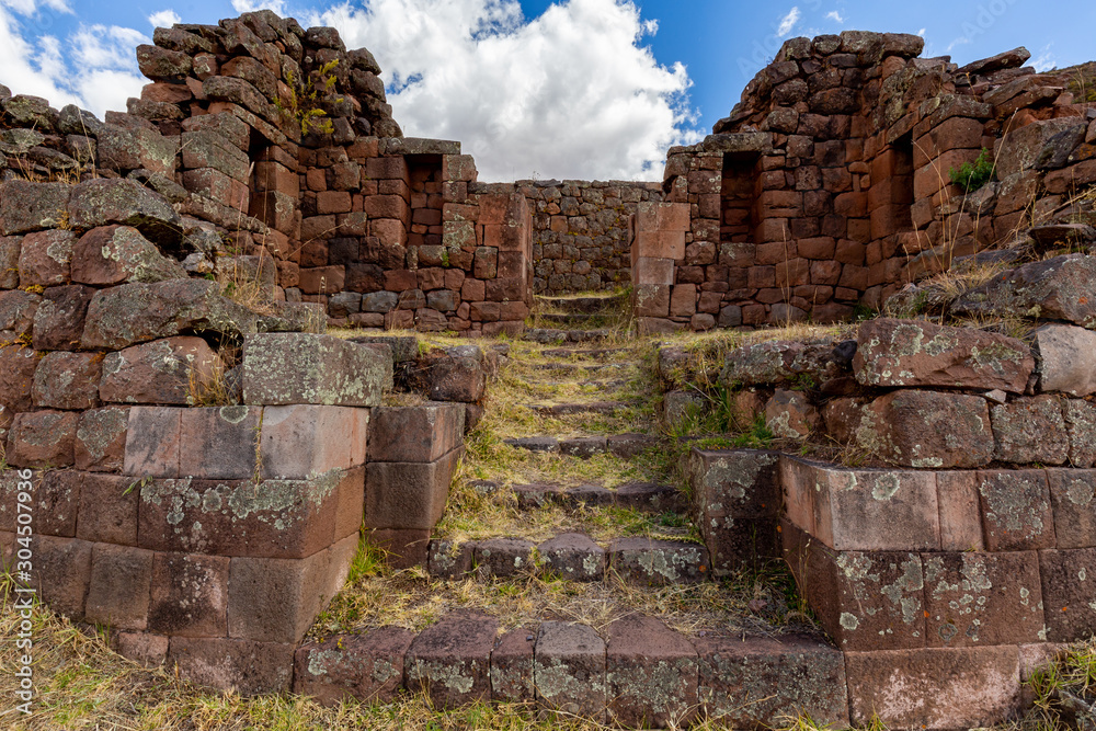Inca ruins in Pisac. Peru.