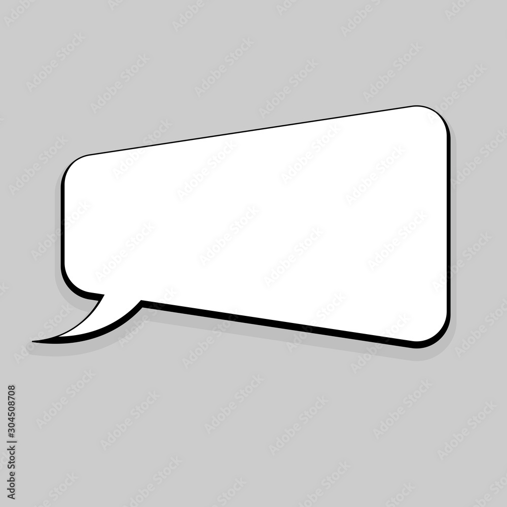 Speech bubble in comic book style. Blank message. Hand drawn doodle Speech bubble in comic book style. Blank message. Hand drawn doodle