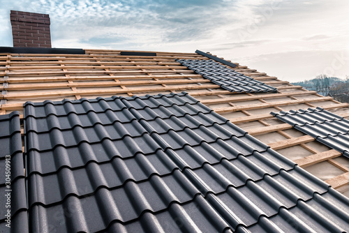 metal tile on the roof