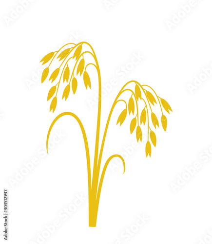 Oat logo. Isolated oat on white background