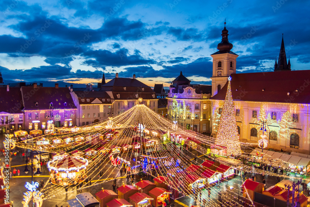Christmas market in Sibiu, Romania