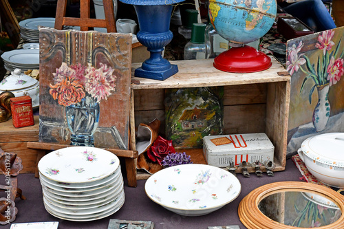 Deauville, France - september 27 2019 : flea market photo