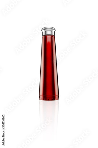 red modern bottle