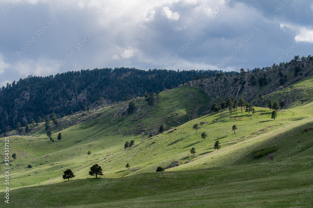 Rolling hills of the Front Range of Colorado