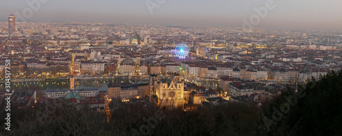 city ​​of lyon, in the rhone alpes region in france