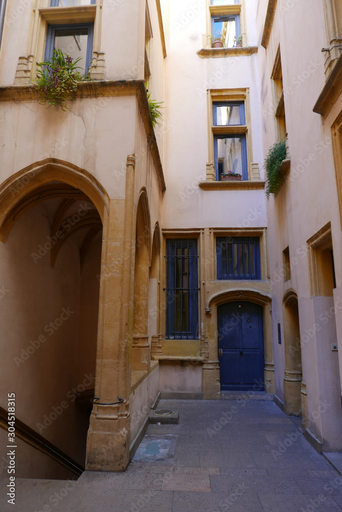 city ​​of lyon, in the rhone alpes region in france