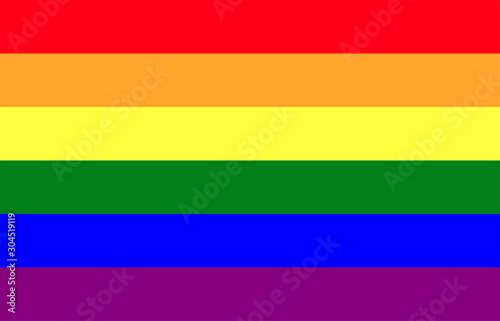 Flag, lgbt, rainbow icon. Vector illustration, flat design.