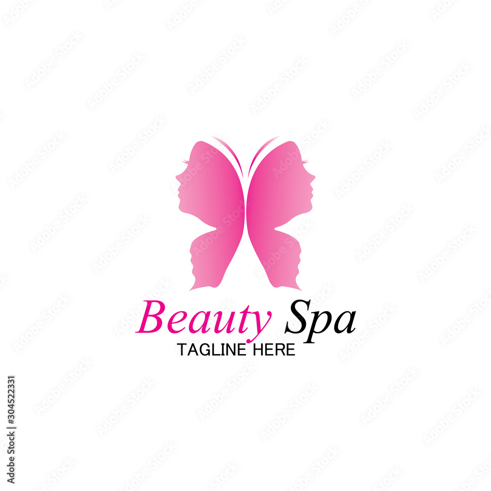 beauty spa logo design template-vector beauty spa logo design template-vector