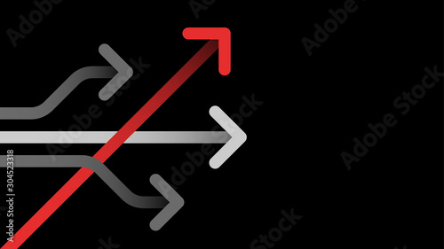 Think different business concept arrow icon
