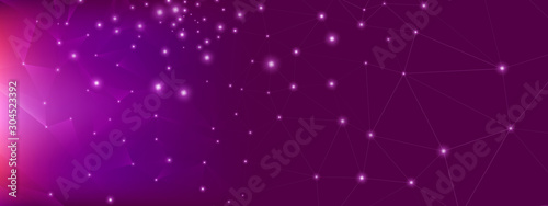 Big Data Abstract. Technology Vector. Pink 