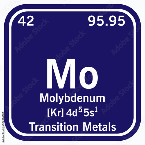 Molybdenum Periodic Table of the Elements Vector illustration eps 10