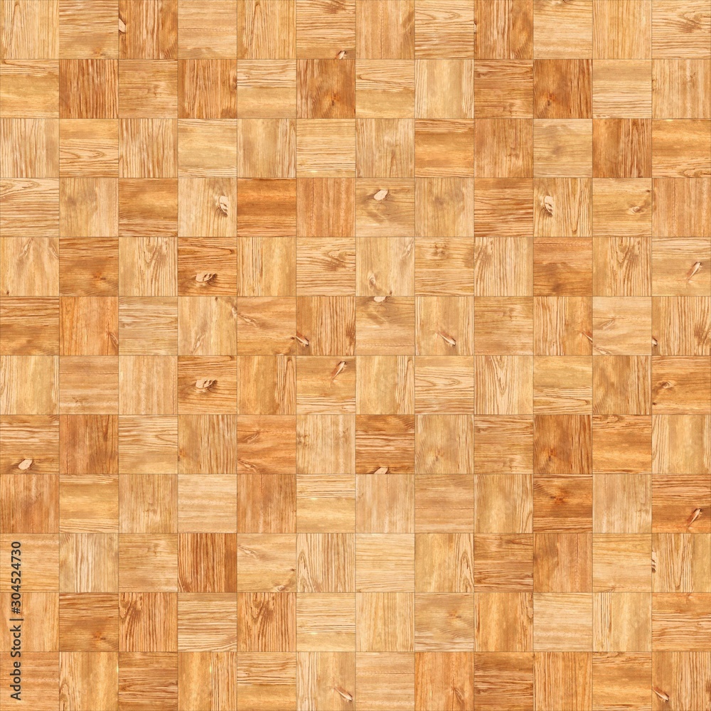 Naklejka premium Seamless wood parquet texture chess light brown