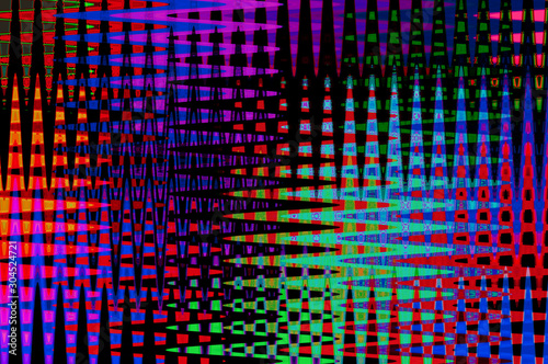 Wallpaper Mural Abstract pixel pattern / Abstract background of a digital pattern in neon colors. Torontodigital.ca