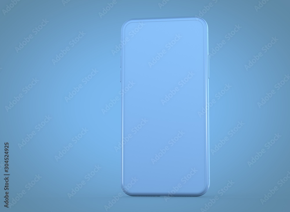 New smartphone with blank screen isolated 3d New smartphone with blank screen isolated 3d